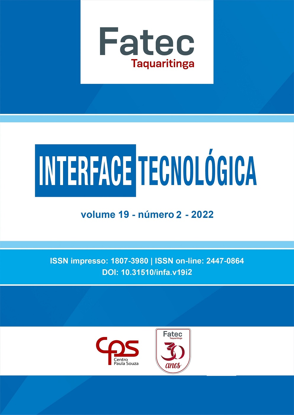 					Visualizar v. 19 n. 2 (2022): Revista Interface Tecnológica
				
